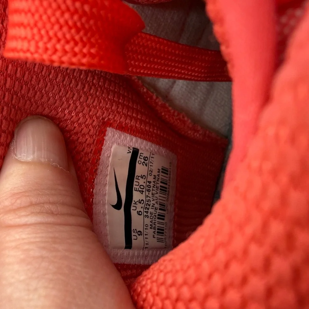 Nike 6.0 Dunk High Pink Red Canvas Sneakers Womens 9 High Top Shoes Skater